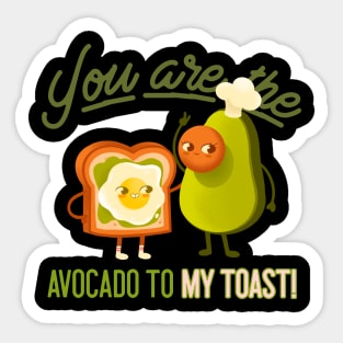 Avocado Toast Cool Avocado Couple Bread Chef Breakfast Sticker